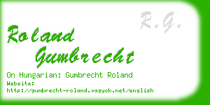 roland gumbrecht business card
